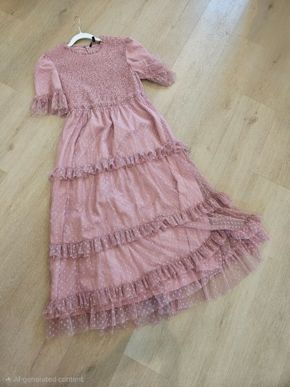 Dusty Rose Tea Length Dress